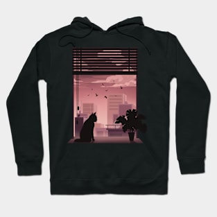 Cityscape Cat Hoodie